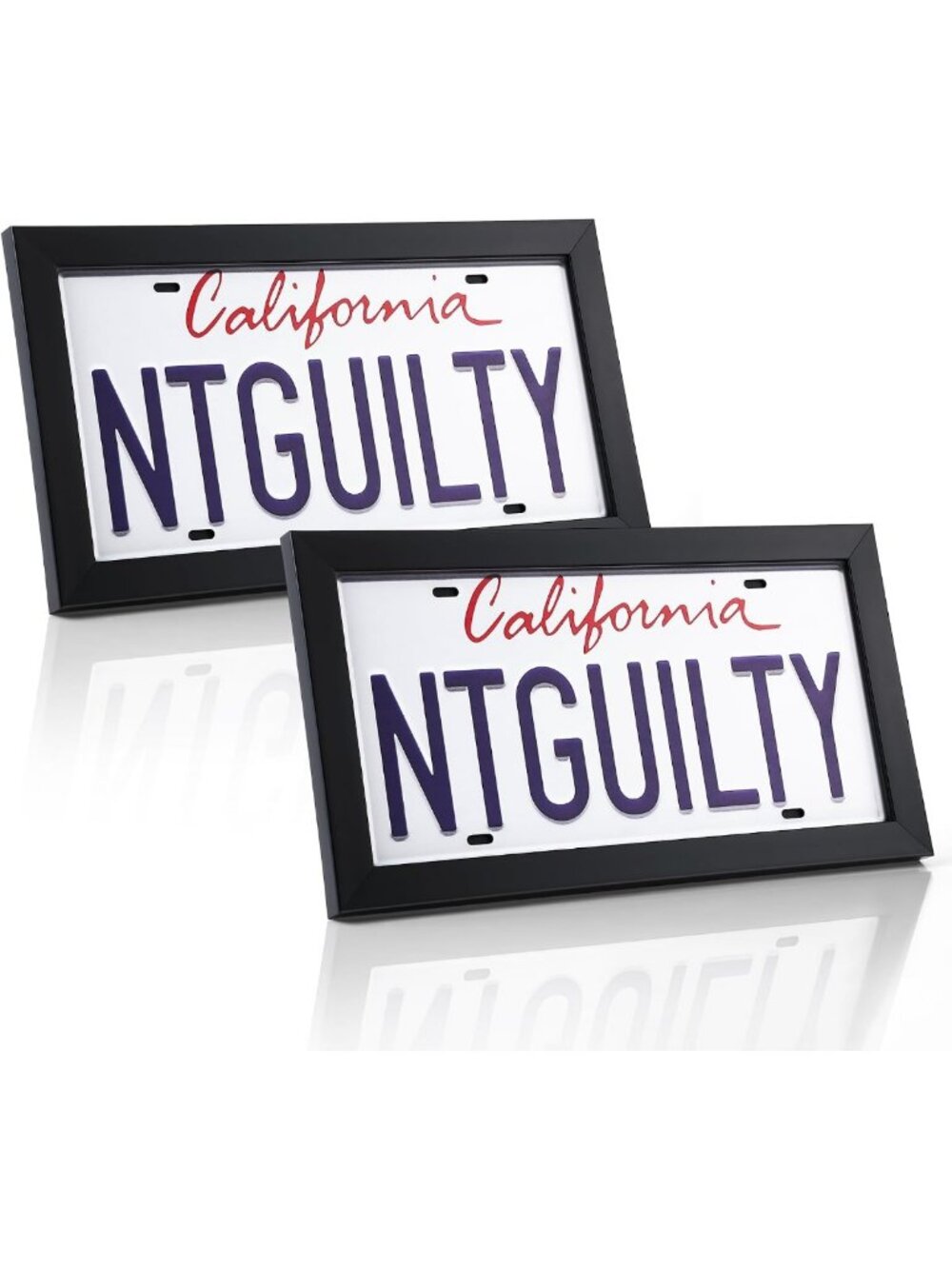 2 Pack Decorative License Plate Frames - 13.7” x 7.4” Wall Display Holders